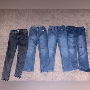 Set of 4 Girls Toddler Size 5 Jeans Lot | Pants Bundle | Play & School Wear